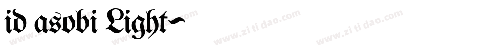 id_asobi Light字体转换